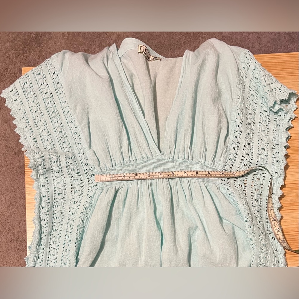 SeaSpice Resort Wear “Isla” Cover Cotton Mini Dress EUC – Baby Turquoise Cruise - Picture 9 of 9
